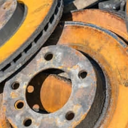 worn out rusty brake discs