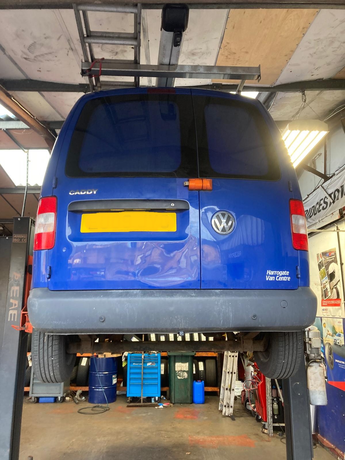 VW Caddy for New Exhaust System