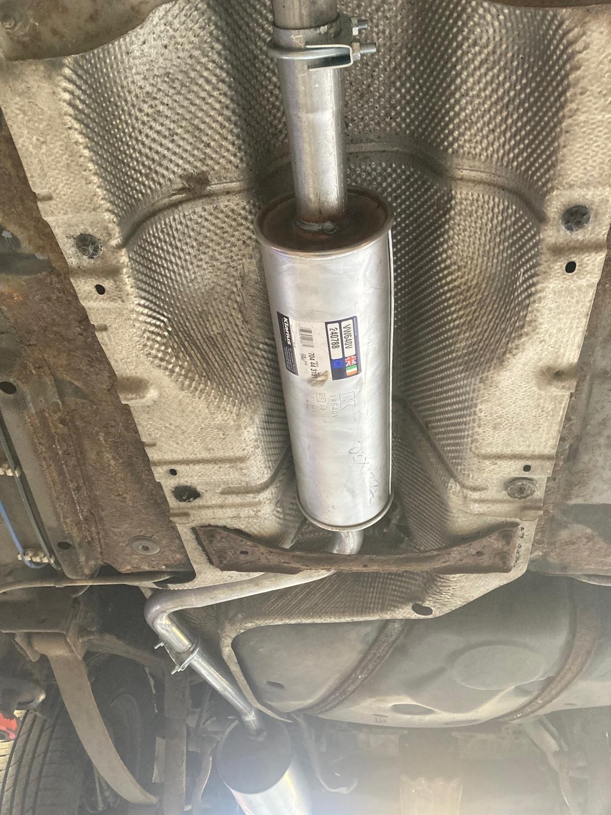 VW Caddy for New Exhaust System