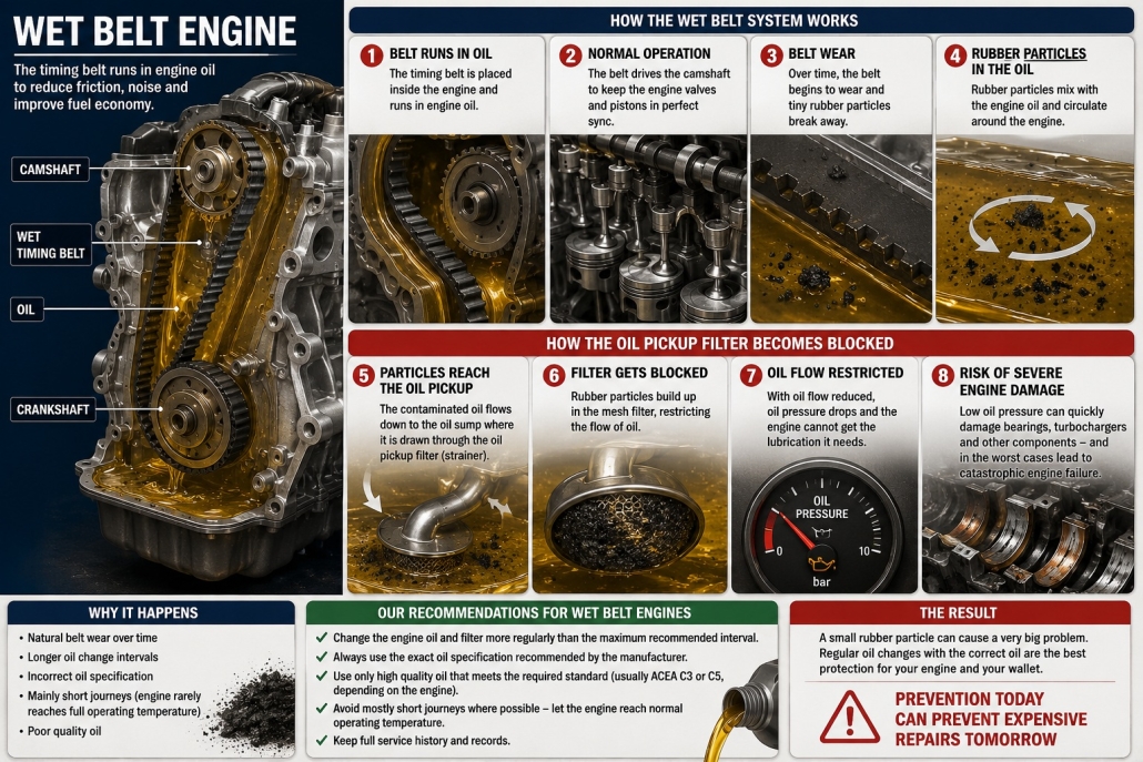 Wet Belt Engines